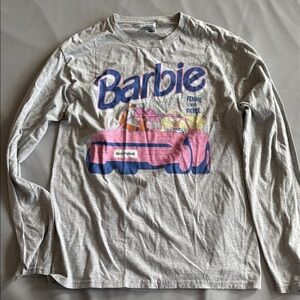 Mattel Barbie Pink and Blue Graphic Long Sleeve Tee